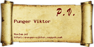 Punger Viktor névjegykártya